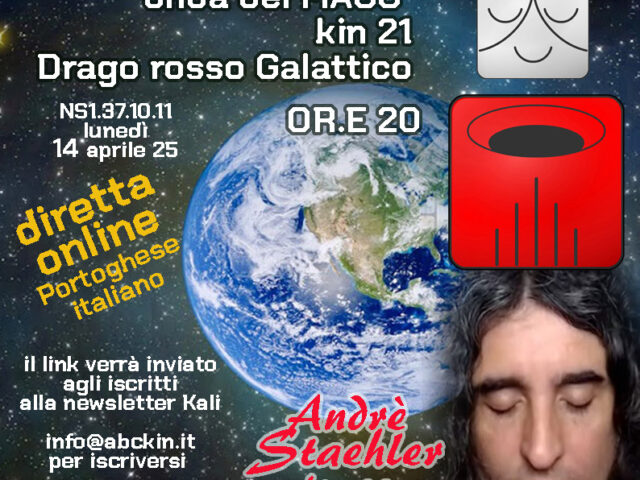 Incontro online per l’onda del Mago riprogrammato per il kin 21 con Andrè Staehler